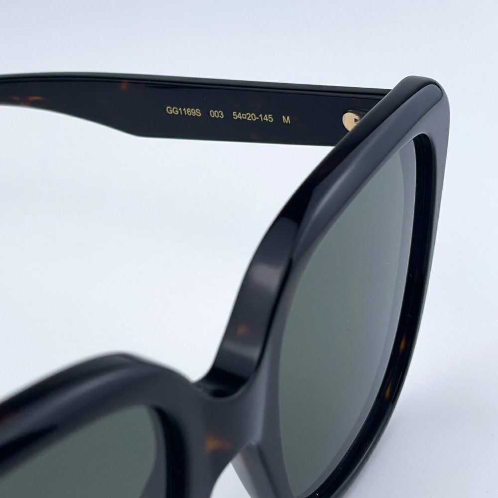 SALE! NEW Gucci GG1169S 003 Havana Green Square Oversized Women Sunglasses - Picture 8 of 12